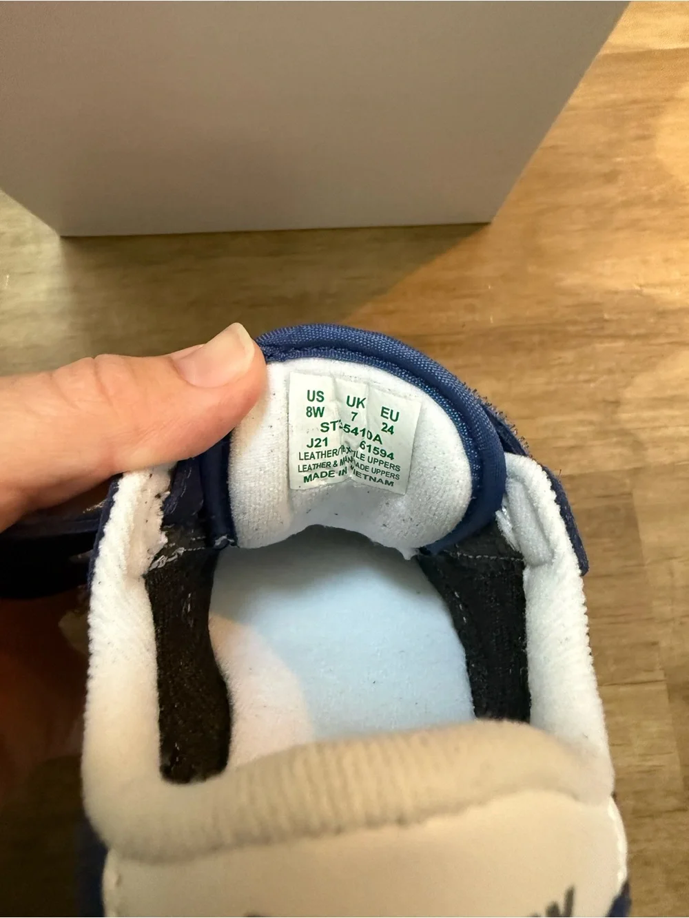 Saucony Kids Navy and White Velcro Athletic Sneakers